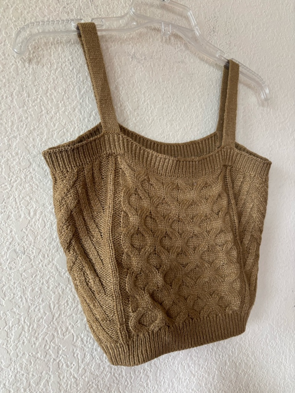 SHEIN Cable Knit Sweater Cropped Tank Top L - Picture 2 of 8